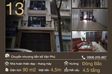 Bán liền kè khu đô thị Văn Phú nhà xây 4 tầng có thang máy